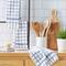 DII® French Blue Windowpane Terry Dishtowels, 4ct.